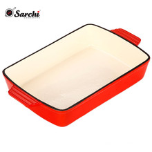 Enameled Rectangular Cast Iron Baking Pan